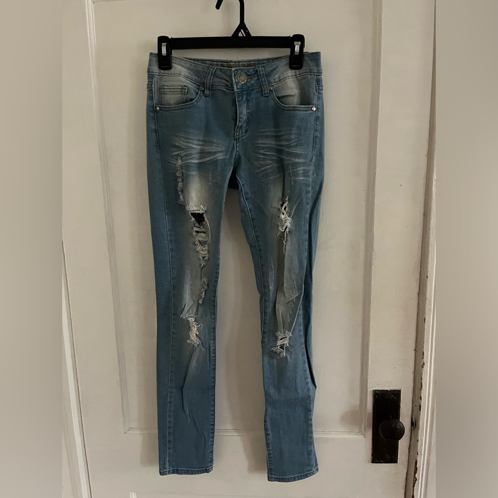 Distressed Blue Women's Jeans